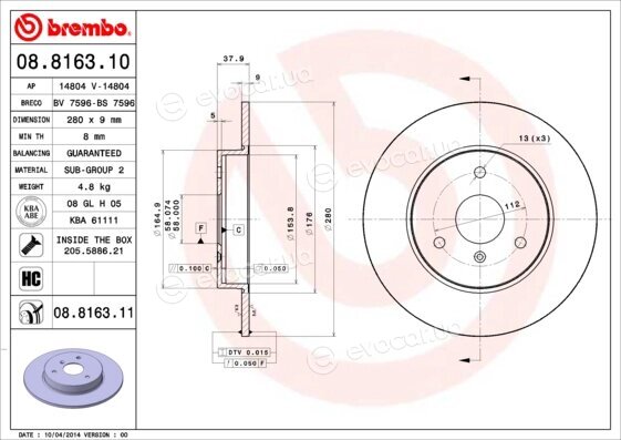 Brembo 08.8163.11