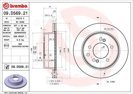 Brembo 09.D569.21