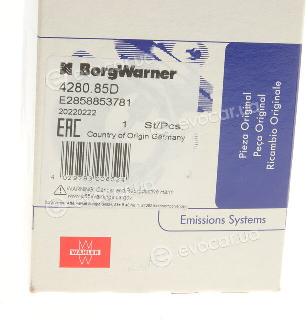 Wahler / BorgWarner 4280.85D