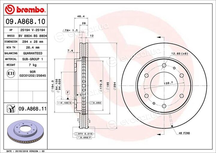 Brembo 09.A868.11