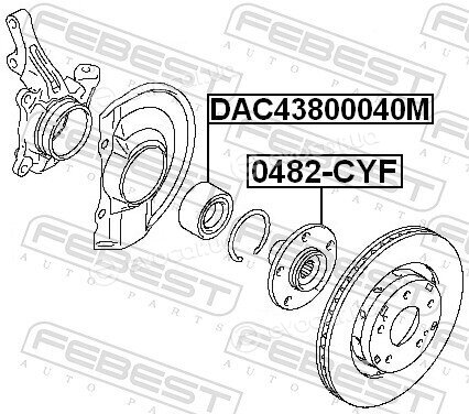 Febest DAC43800040M