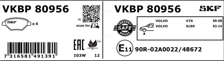 SKF VKBP 80956