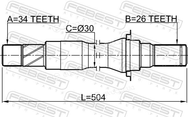 Febest 1012-V250MTRH