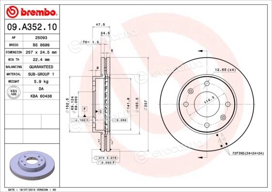 Brembo 09.A352.10