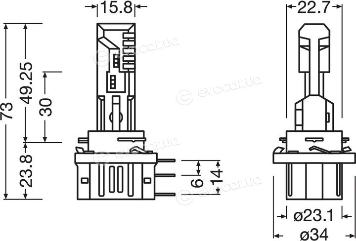 Osram 64176DWESY-2HB