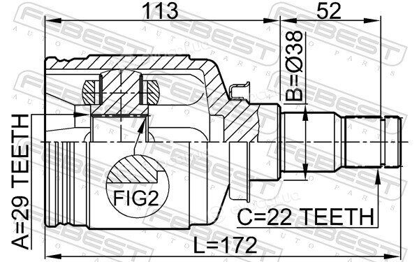 Febest 1111-J200