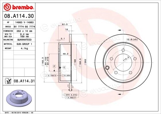 Brembo 08.A114.31