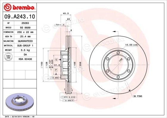 Brembo 09.A243.10