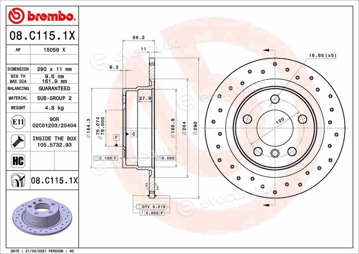 Brembo 08.C115.1X