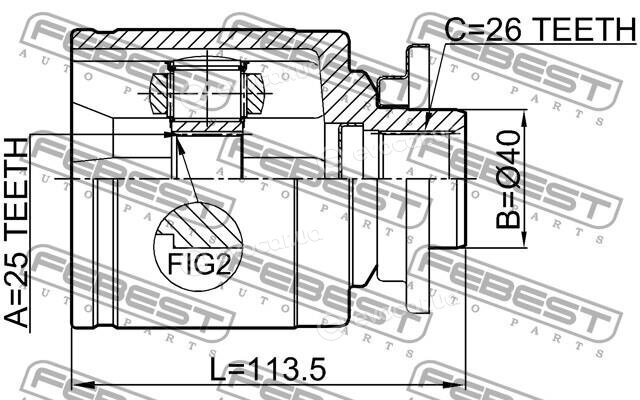 Febest 0511-B25LH