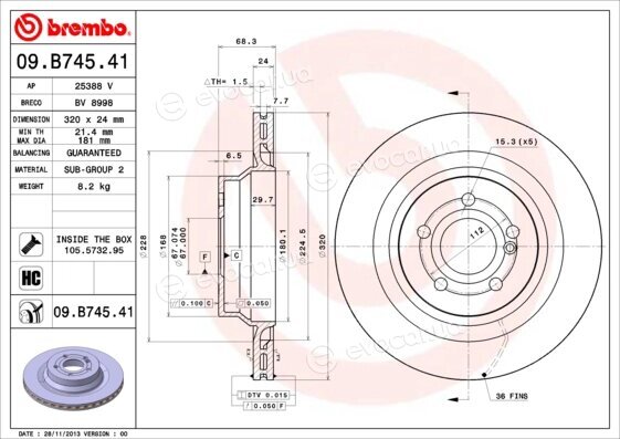 Brembo 09.B745.41