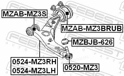 Febest MZAB-MZ3BRUB