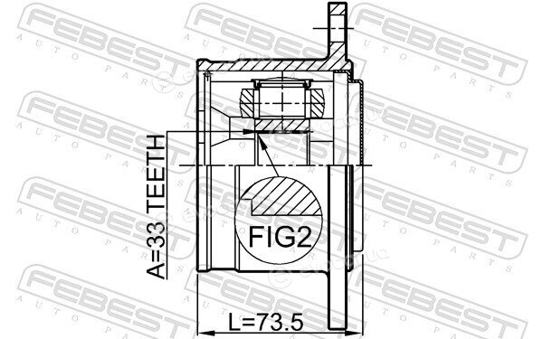 Febest 0411-V75RH