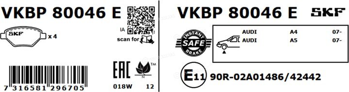 SKF VKBP 80046 E
