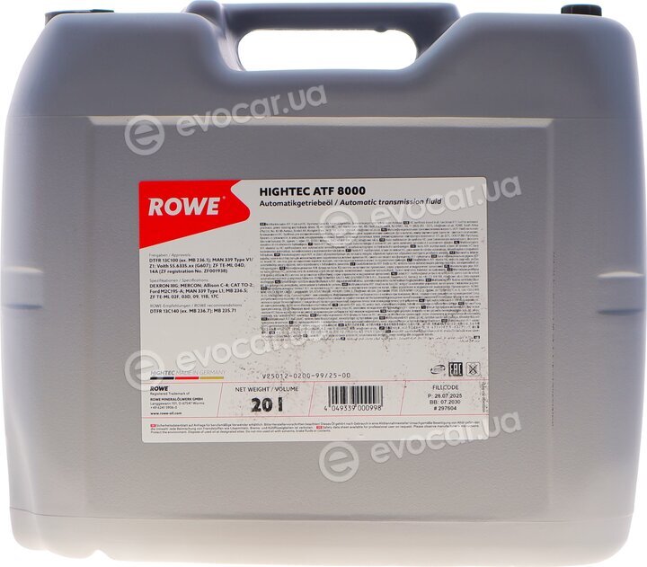 Rowe 25012-0200-99