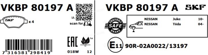 SKF VKBP 80197 A