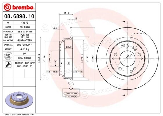 Brembo 08.6898.10