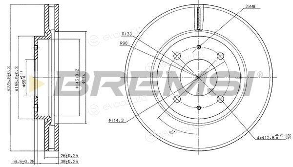 Bremsi CD7845V