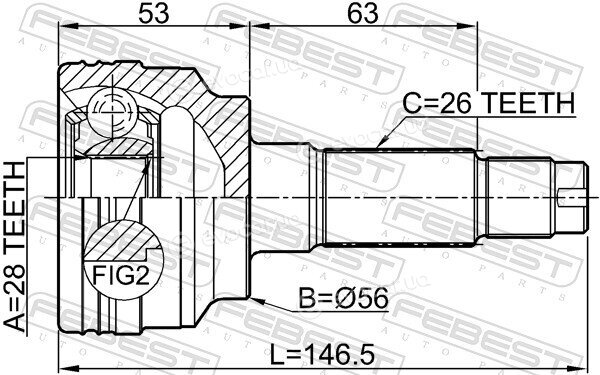 Febest 0510-323BJ