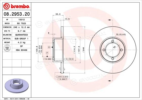 Brembo 08.2953.20