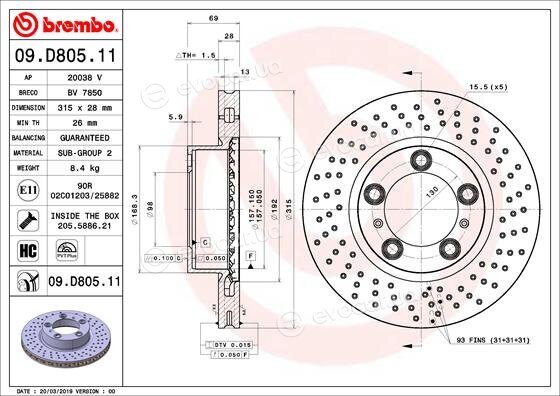 Brembo 09.D805.11