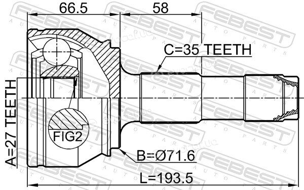 Febest 2510-BOX3TD