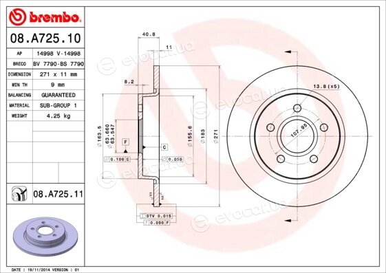 Brembo 08.A725.10