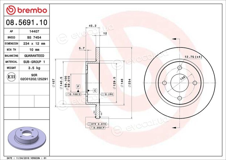 Brembo 08.5691.10