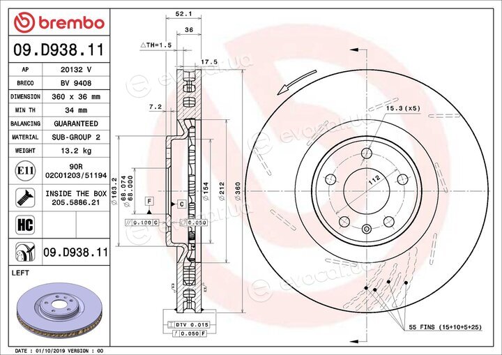 Brembo 09.D938.11
