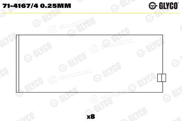 Glyco 71-4167/4 0.25mm