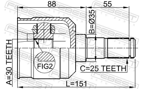 Febest 1211-MAT15