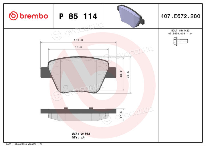 Brembo P 85 114X