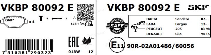 SKF VKBP 80092 E