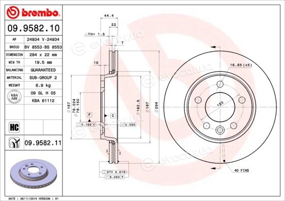 Brembo 09.9582.10