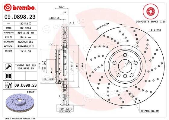 Brembo 09.D898.23