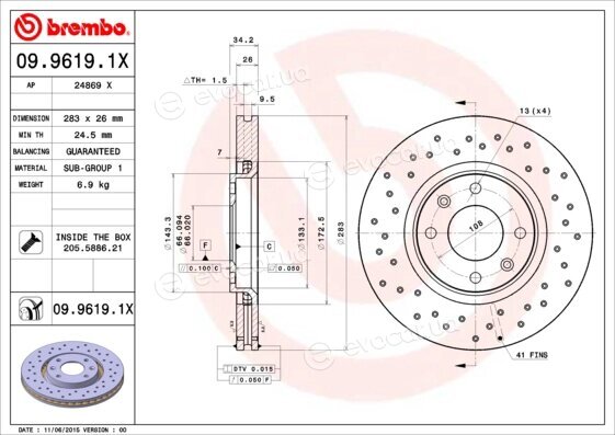 Brembo 09.9619.1X