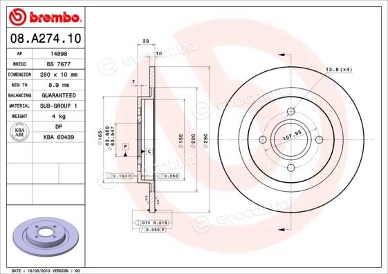 Brembo 08.A274.10