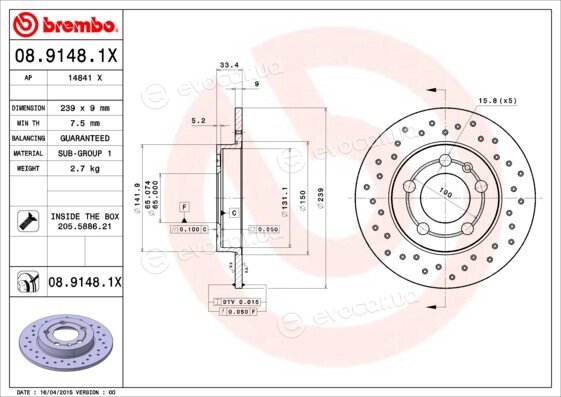 Brembo 08.9148.1X