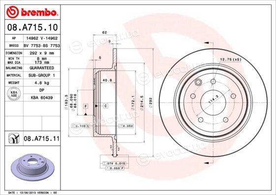 Brembo 08.A715.10