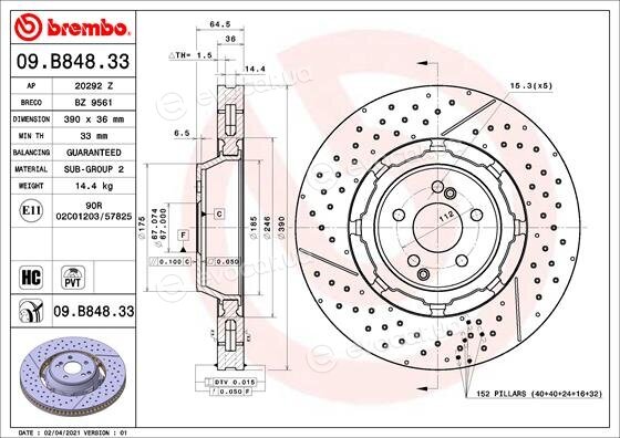 Brembo 09.B848.33