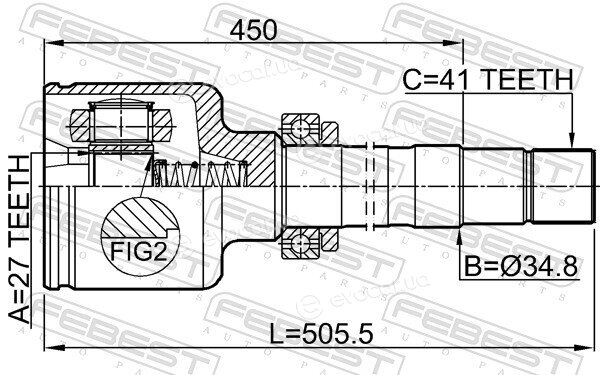 Febest 2511-BOX3RH