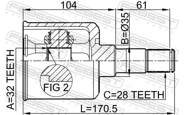 Febest 0511-M6MTLH