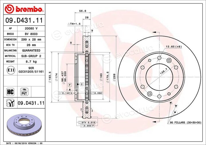 Brembo 09.D431.11