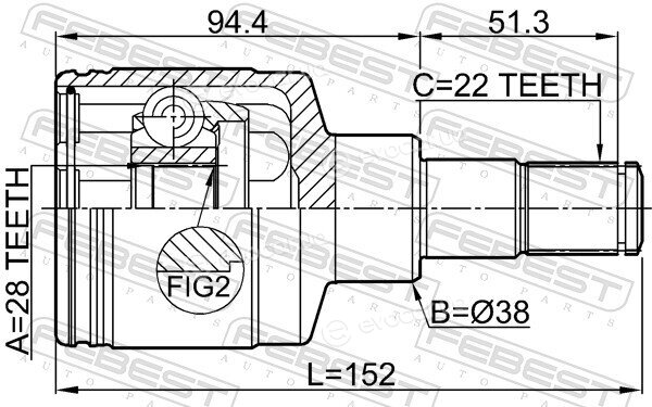 Febest 0711-RM415LH