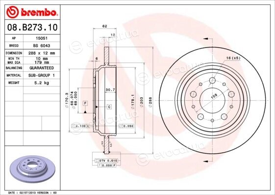 Brembo 08.B273.10