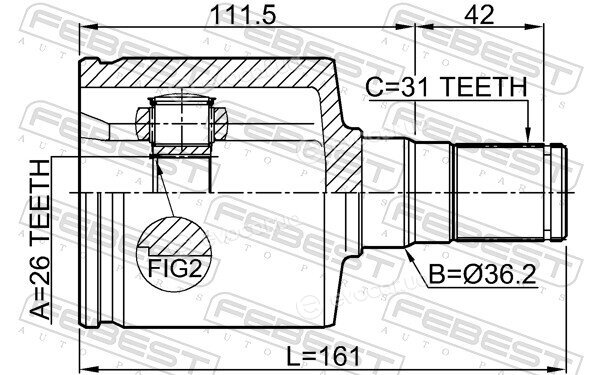 Febest 2111-CA223LH
