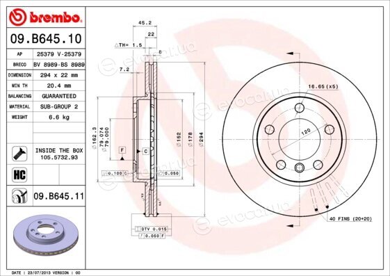 Brembo 09.B645.11