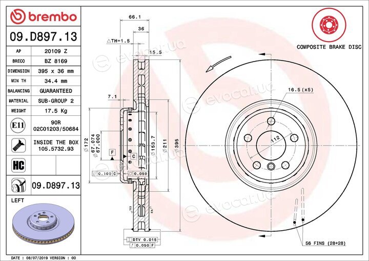Brembo 09.D897.13