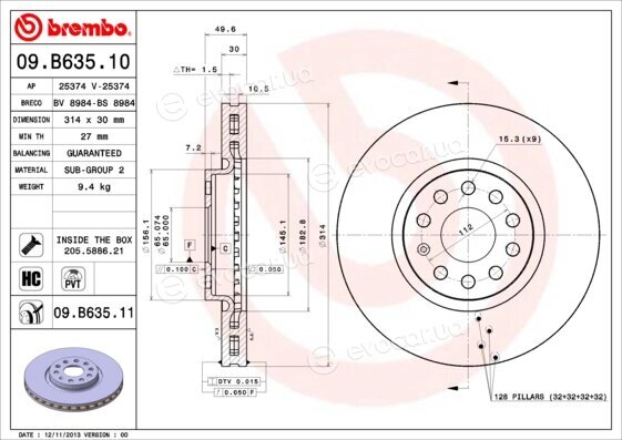 Brembo 09.B635.11