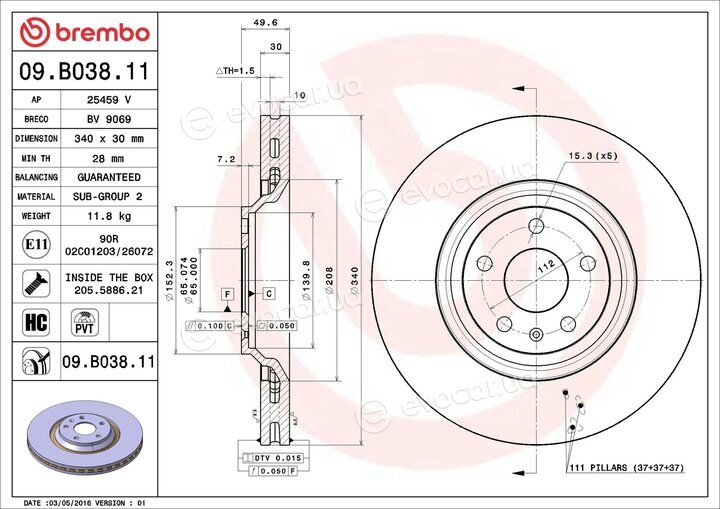 Brembo 09.B038.11